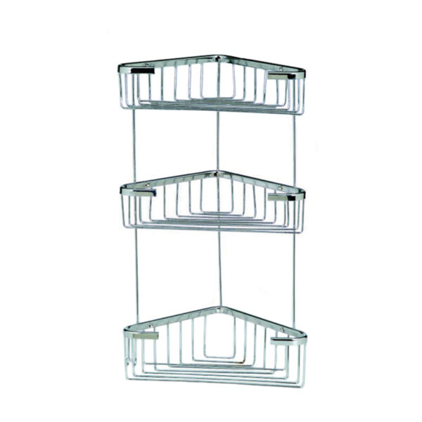 Εταζέρα γωνιακή 3 θέσεων inox