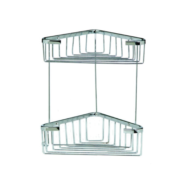 Εταζέρα γωνιακή 2 θέσεων inox