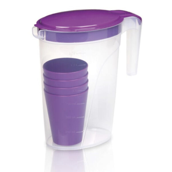 Κανάτα μεζούρα με 4 ποτήρια 2L