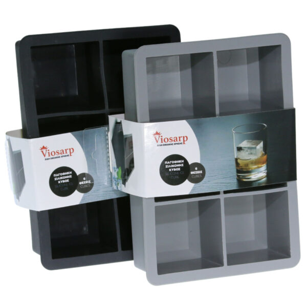 Παγοθήκη σιλικόνης 6 θέσεων κύβος