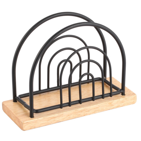 Χαρτοπετσετοθήκη μεταλλική με ξυλινή βάση