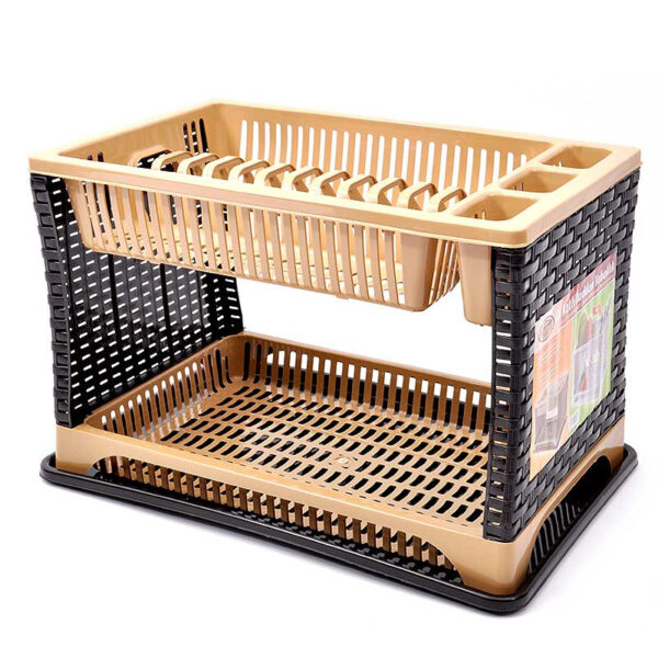 Πιατοθήκη διόροφη τύπου μπαμπού Rattan