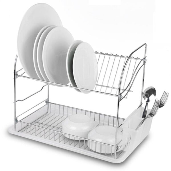 Πιατοθήκη χρωμίου διόροφη ΚΒ.002