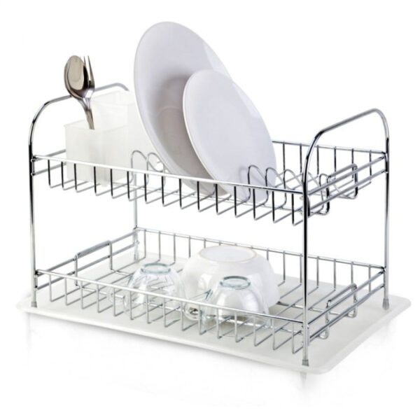 Πιατοθήκη χρωμιου διόροφη ΚΒ.007