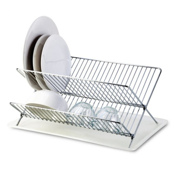 Πιατοθήκη χρωμιου διόροφη ΚΒ.004