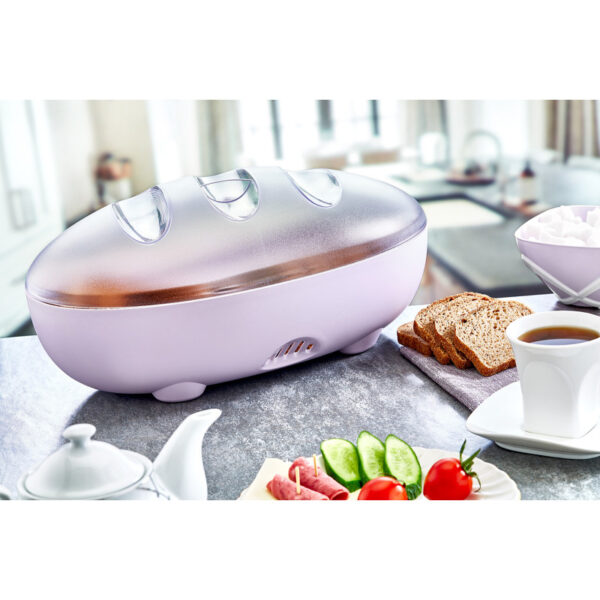 Ψωμιέρα πλαστική οβάλ με καπάκι