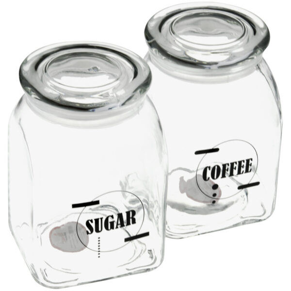 Βάζο γυάλινο με καπάκι για καφέ ζάχαρη 900ml
