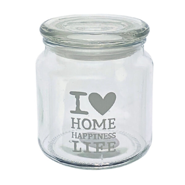 Βάζο γυάλινο με καπάκι για καφέ ζάχαρη 500ml