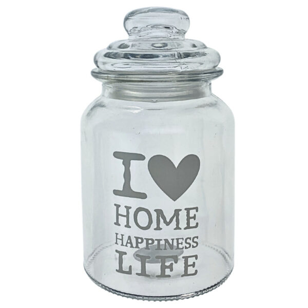 Βάζο γυάλινο με καπάκι 1L