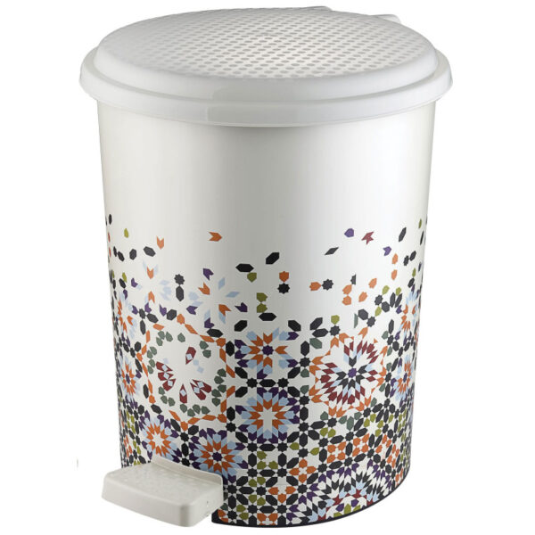 Κάδος απορριμμάτων με πεντάλ πλαστικός χρωματιστός 5L