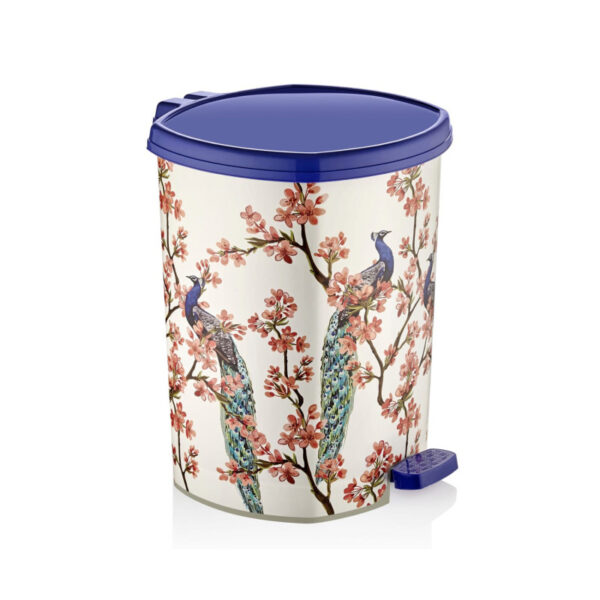 Κάδος απορριμμάτων με πεντάλ πλαστικός χρωματιστός οβάλ 5L