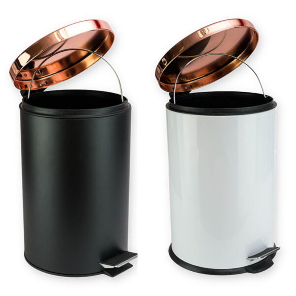 Κάδος απορριμμάτων με πεντάλ μεταλλικός και χάλκινο καπάκι 20L