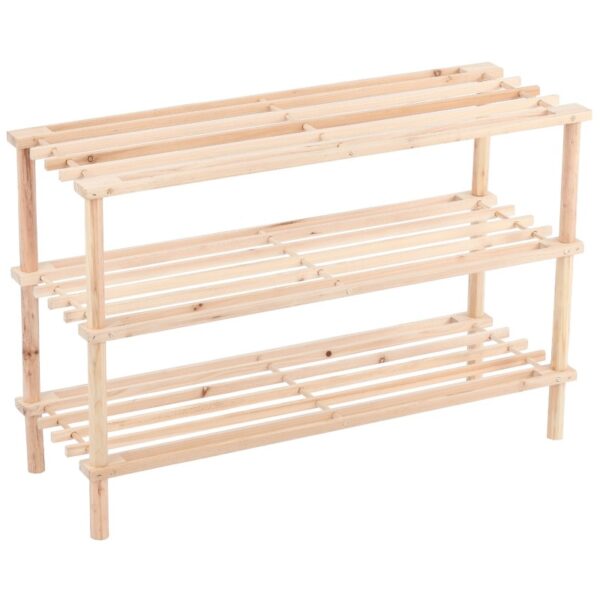 Παπουτσοθήκη ξύλινη με 3 ράφια