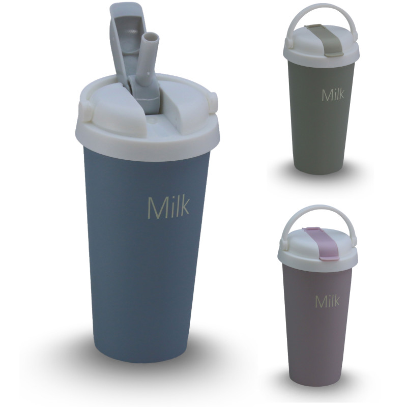 023365Α Θερμό ποτήρι ανοξείδωτο με καλαμάκι 500ml - Image 1