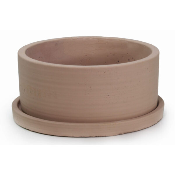 Γλάστρα  κεραμική με πιάτο σχέδιο stone