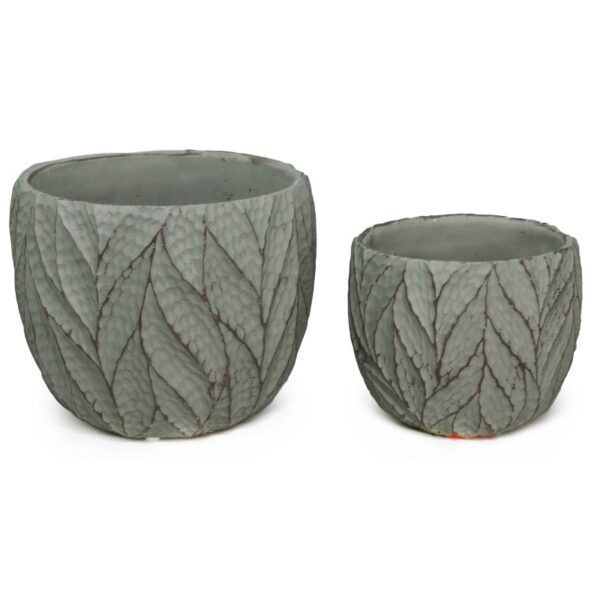 Γλάστρα κεραμική  σχέδιο φυλλαράκι