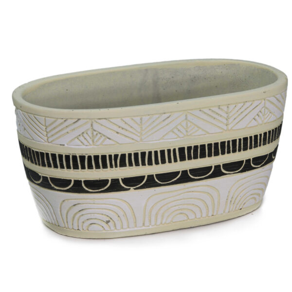 Ζαρτινιέρα κεραμική  σχέδιο λωρίδα