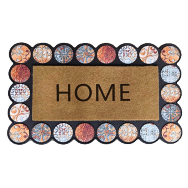 Πατάκι χόρτου με πλαίσιο σχέδιο home